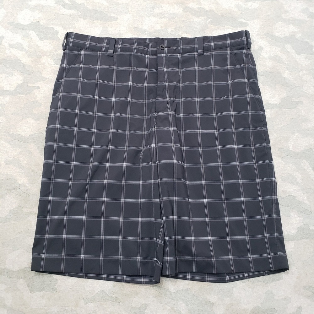 Nike Golf Shorts Mens 36 Gray Plaid Athletic Performance Pockets